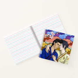 Cuaderno Pareja gay al estilo del arte japonés Ukiyo-e