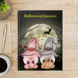 Cuaderno Pareja Gnome de Halloween Luna llena