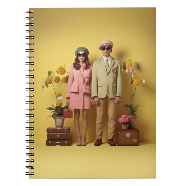 Cuaderno Pareja Retro En Amarillo (Frente)