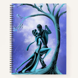Cuaderno Pareja romántica bailando el azul del tango