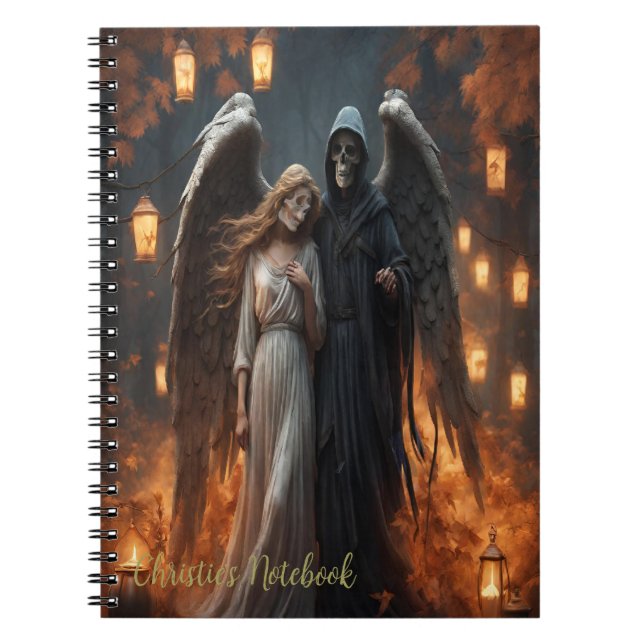 Cuaderno Pareja Skeleton, romance oscuro (Frente)
