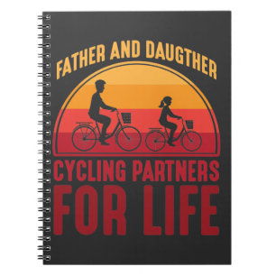 Cuaderno Parejas de ciclismo para padres y hijas para la vi