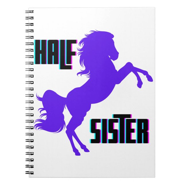 Cuaderno Parentesco De Pony Púrpura De Mitad De Hermandad (Frente)
