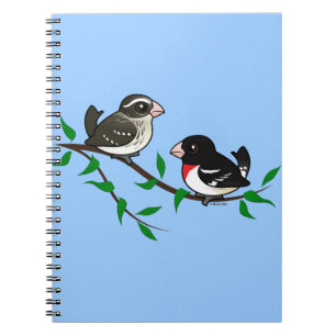Cuaderno Pares del pájaro del Rosa-breasted