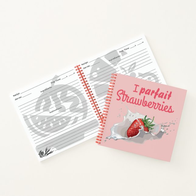Cuaderno "Parfait" Strawberries Cita graciosa (Interior)