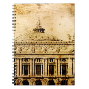 Cuaderno París anticuado franqueado, antiguo, antiguo,