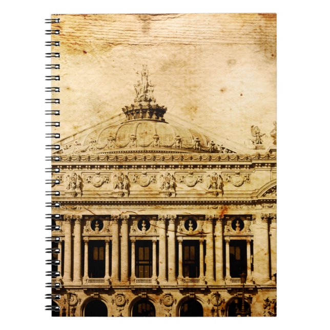 Cuaderno París anticuado franqueado, antiguo, antiguo, (Frente)