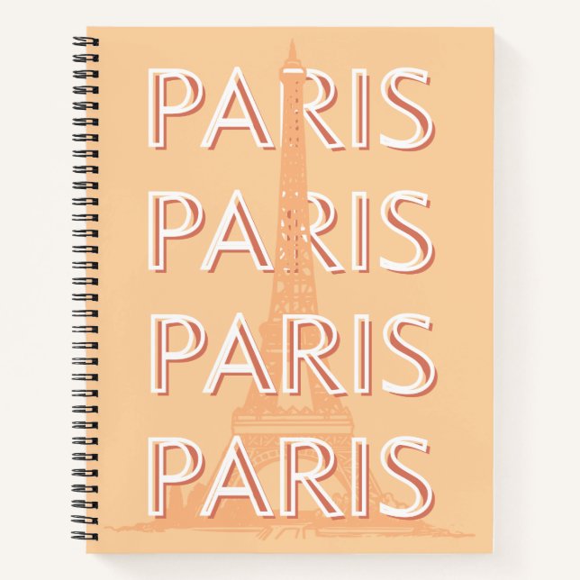 Cuaderno París, arte de viajes, arte de viajes pastel (Anverso)