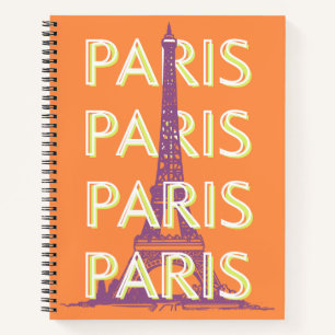 Cuaderno París, arte de viajes, arte de viajes retro, Naran