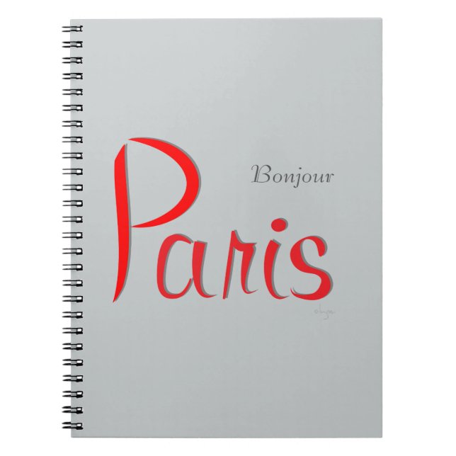 Cuaderno PARIS Bonjour (Hola) (Frente)