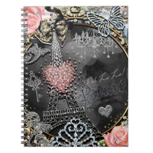 Cuaderno Paris Brillo Glamour Brillo Francia Femenino Moder