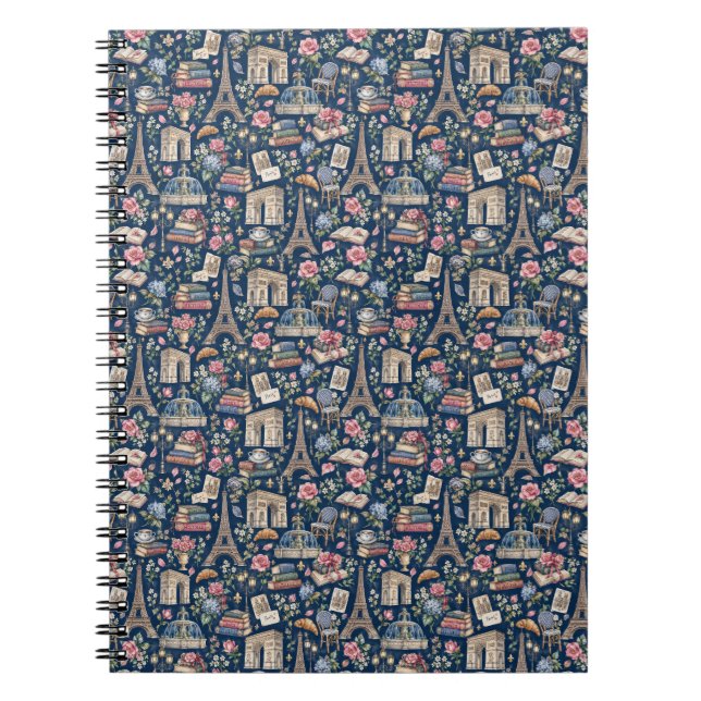 Cuaderno Paris Dark Icons Chic Design (Frente)
