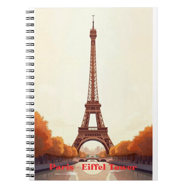 Cuaderno Paris Eiffel Tower Cornhole– France Travel Design. (Frente)