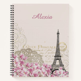 Cuaderno París en flores | su nombre