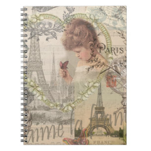 Cuaderno París Francia Chica Bonita Suave Torre Eiffel