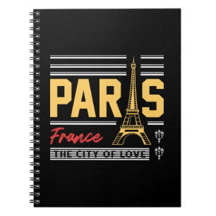 Cuaderno París Francia Torre Eiffel Tipografía de Viajes Re