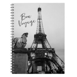 Cuaderno Paris Lit Up Eiffel Tower Bon Voyage Travel