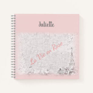 Cuaderno Paris Pink La Vie En Rosa Cita Francesa