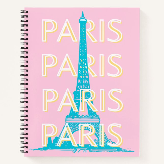 Cuaderno París Viajes Arte, Viajes, Preppy, Rosa (Anverso)