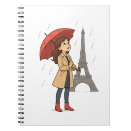 Cuaderno Parisian Wonder" – Dziewczyna z parasolką pod Wież