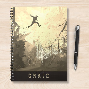 Cuaderno Parkour Urban Free Running Estilo Art Sepia