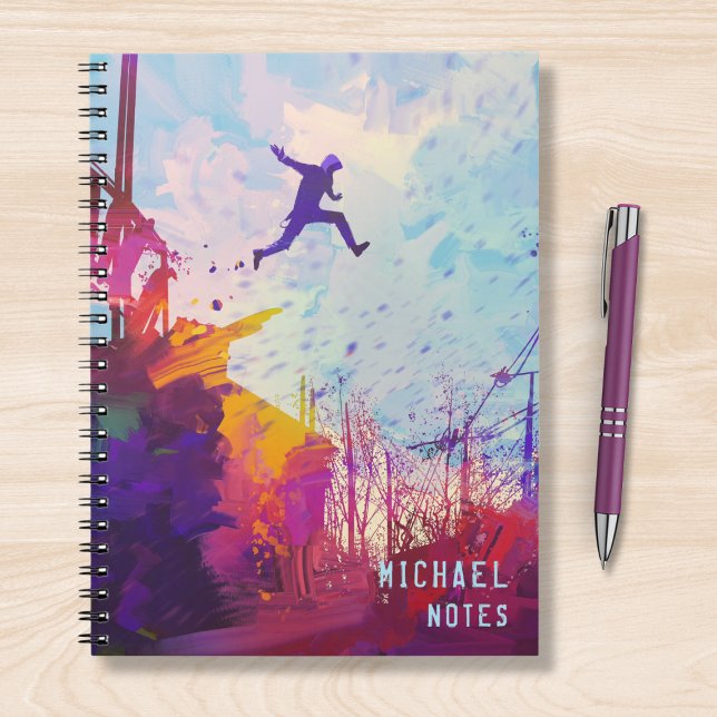 Cuaderno Parkour Urban Free Running Moderno Art Personaliza (Subido por el creador)
