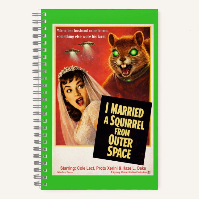 Cuaderno Parodia de Ardilla del Espacio Exterior (Anverso)