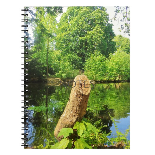 Cuaderno Parque del lago de fotografía de la naturaleza del (Frente)