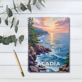 Cuaderno Parque nacional Acadia | Maine Painting Travel Art