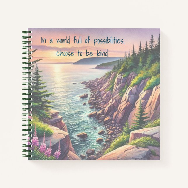 Cuaderno Parque nacional Acadia y presupuesto (Anverso)