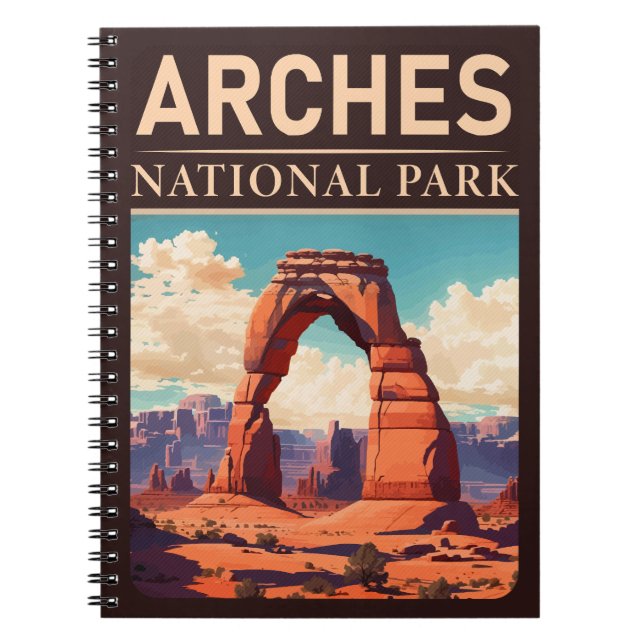 Cuaderno Parque nacional Arches Moab Utah Delicate Arch (Frente)