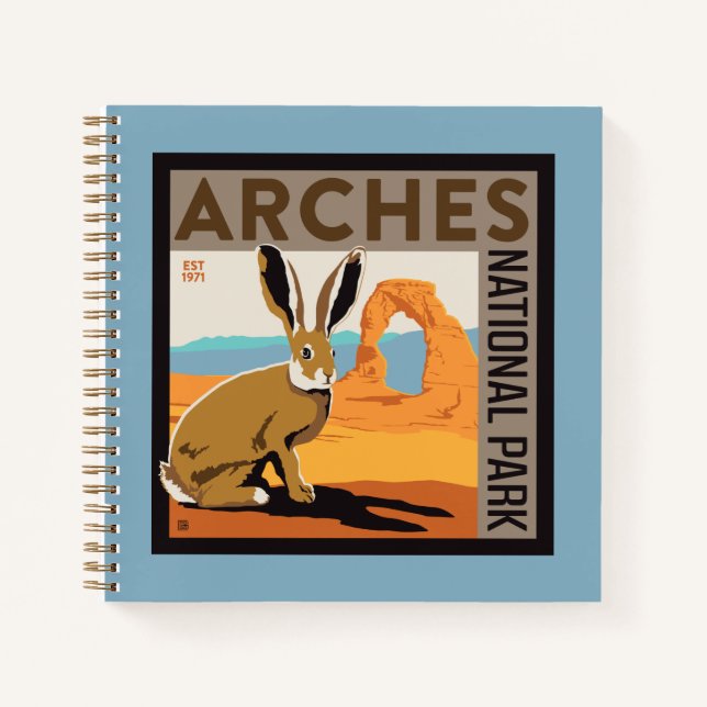 Cuaderno Parque nacional Arches, Utah | Jackrabbit (Anverso)