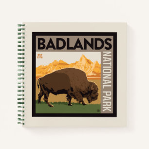 Cuaderno Parque nacional Badlands Búfalo
