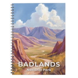 Cuaderno Parque Nacional Badlands Dakota del Sur Arte de Vi