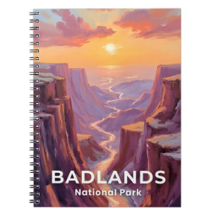 Cuaderno Parque Nacional Badlands Dakota del Sur Pintura