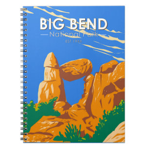 Cuaderno Parque nacional Big Bend Balancing Rock Vintage