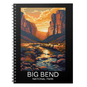 Cuaderno Parque nacional Big Bend Texas Retro Travel