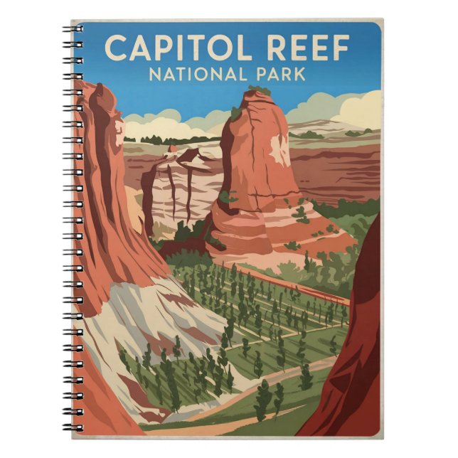 Cuaderno Parque nacional Capitol Reef Vintage (Frente)
