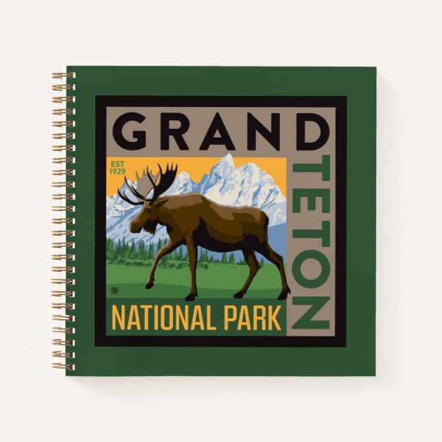 Cuaderno Parque nacional de Grand Teton (Anverso)