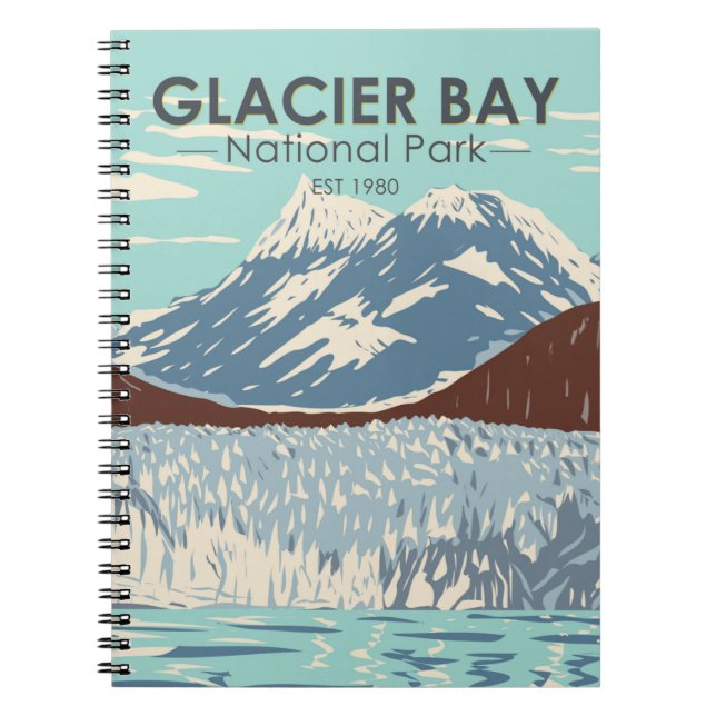 Cuaderno Parque nacional de la Bahía del Glaciar Alaska Vin (Frente)