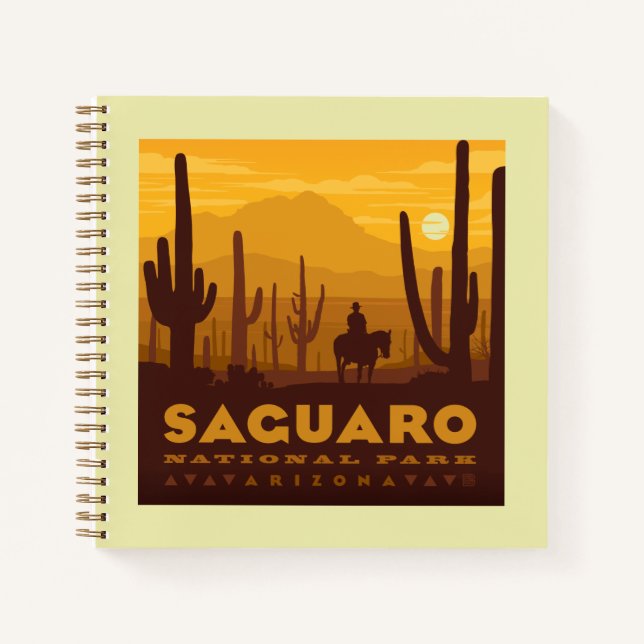 Cuaderno Parque nacional de la Plaza Saguaro | Arizona (Anverso)