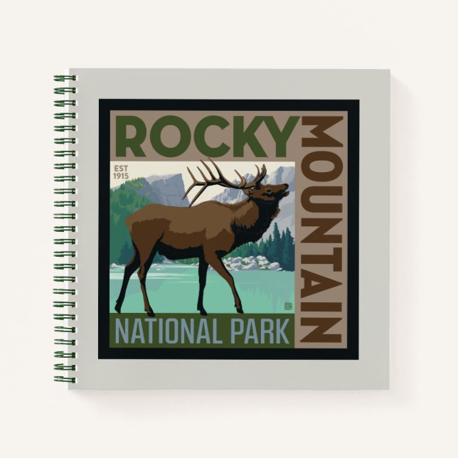 Cuaderno Parque nacional de las Montañas Rocosas | Elk (Anverso)