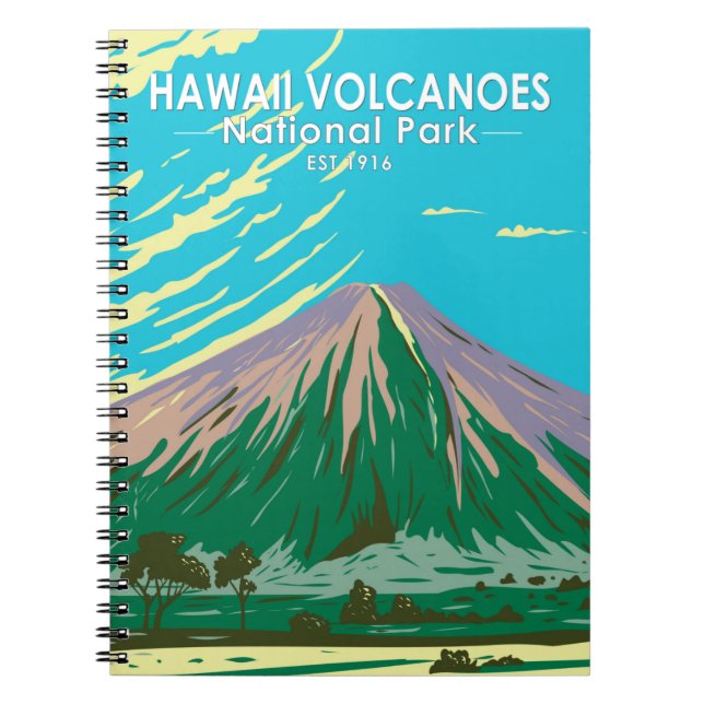 Cuaderno Parque nacional de los Volcanes de Hawái Mauna Loa (Frente)