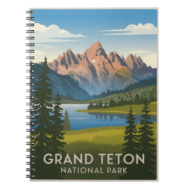Cuaderno Parque nacional Gran Teton Vintage (Frente)