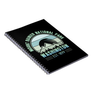 Cuaderno Parque nacional Mount Rainier Washington Retro