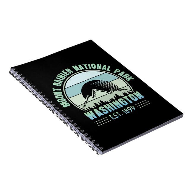 Cuaderno Parque nacional Mount Rainier Washington Retro (Lado Derecho)