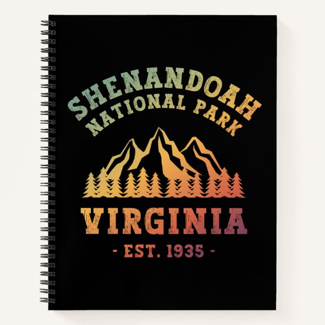 Cuaderno Parque nacional Shenandoah Virginia Estados Unidos (Anverso)