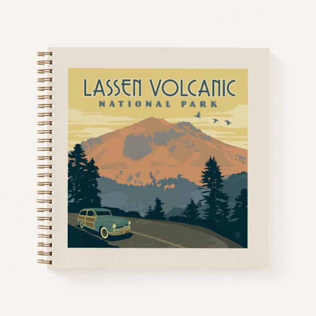 Cuaderno Parque nacional volcánico de Lassen | Viaje por ca (Anverso)