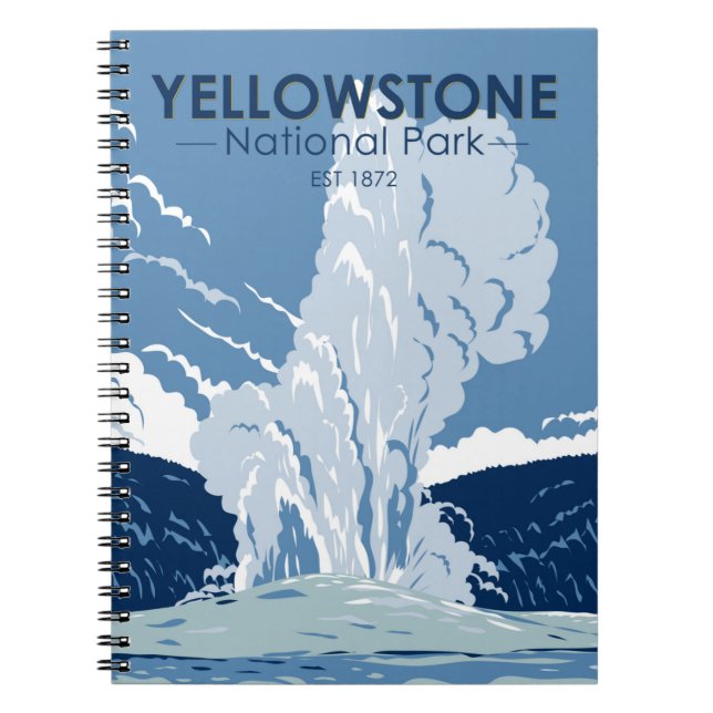 Cuaderno Parque nacional Yellowstone Antigua cosecha fiel (Frente)
