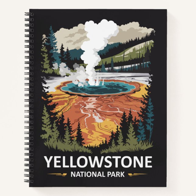 Cuaderno Parque nacional Yellowstone Primavera caliente (Anverso)